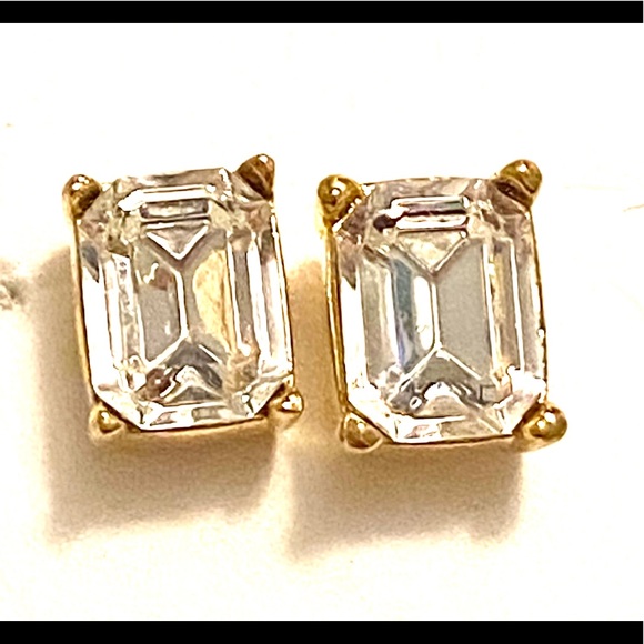 Jewelry - Clear rhinestone stud earrings gold Jewelry - Clear rhinestone stud earrings gold